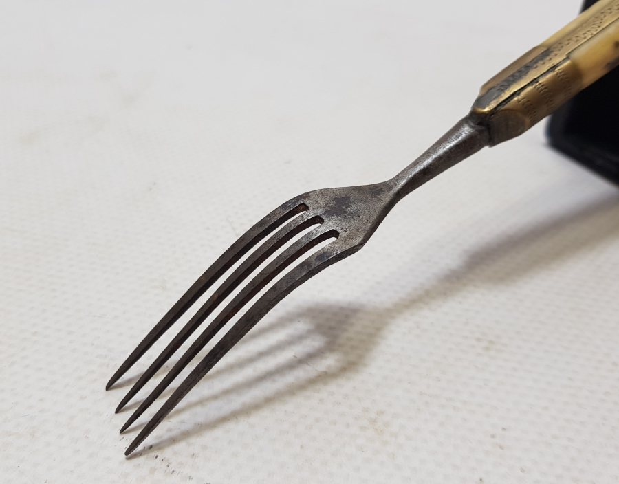 OSMANLI DÖNEMİ KOÇ BAŞI SAPLI BOSNA İŞİ SEYAHAT ÇATALI