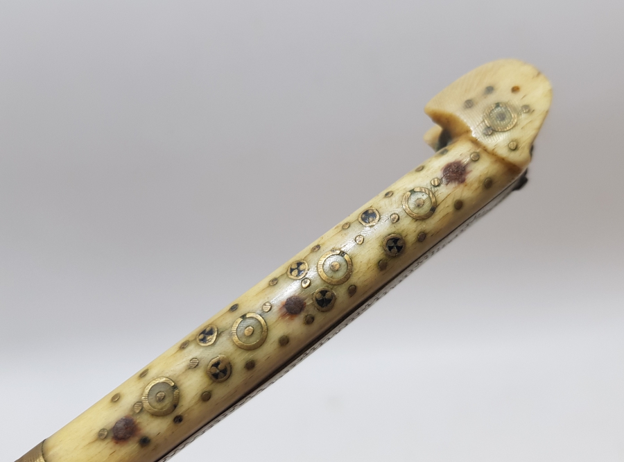 OSMANLI DÖNEMİ KOÇ BAŞI SAPLI BOSNA İŞİ SEYAHAT ÇATALI