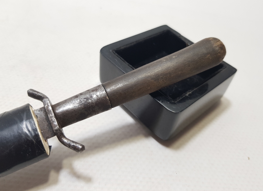 OSMANLI DÖNEMİ BOYNUZ SAPLI BURSA İŞİ GİZLİ KUŞAK İÇİ BİTİRİM KAMASI