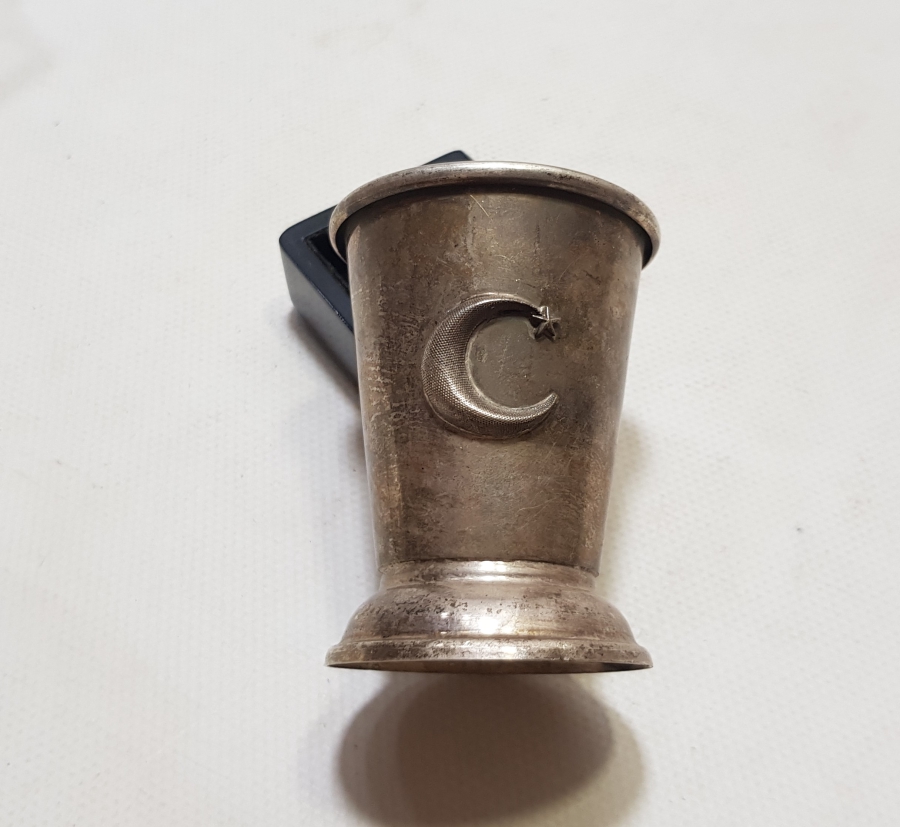 ÜZERİ AY YILDIZLI OSMANLI DÖNEMİ ÇOK NADİR DEVLET DEMİR YOLLARI SU BARDAĞI