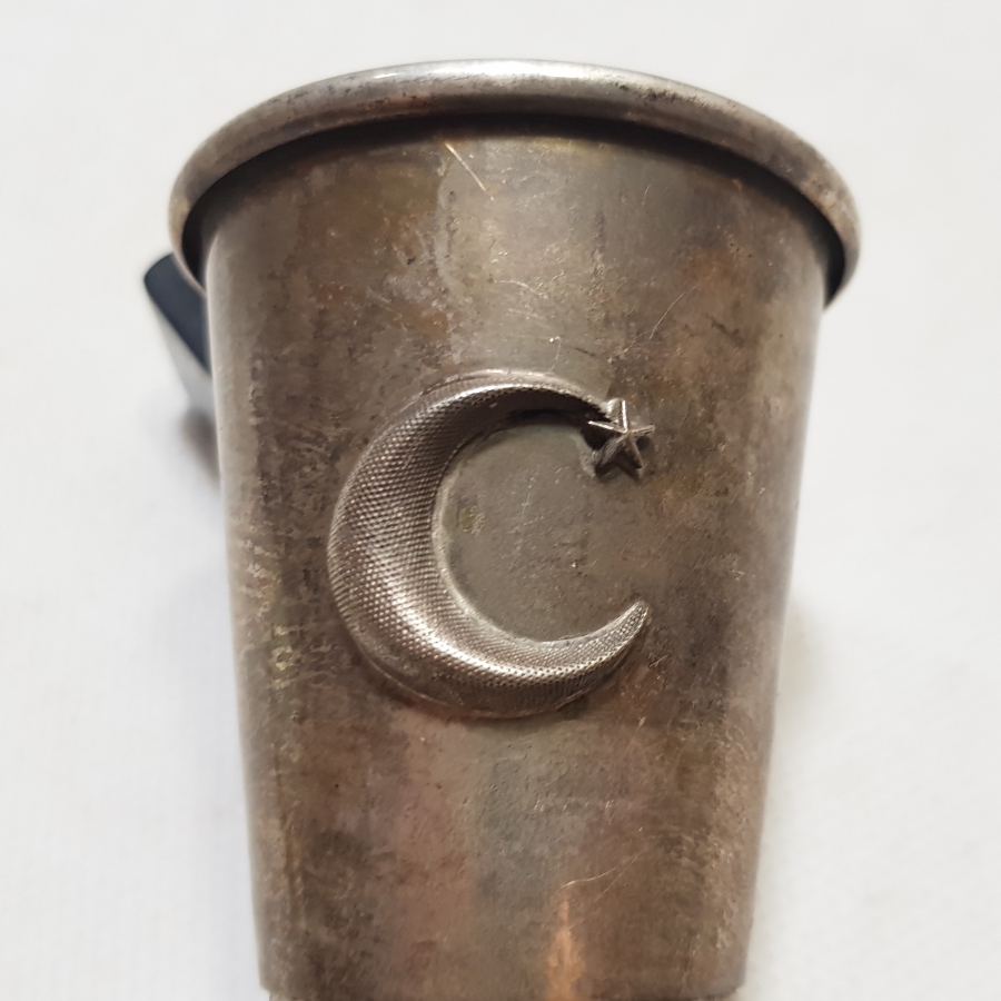 ÜZERİ AY YILDIZLI OSMANLI DÖNEMİ ÇOK NADİR DEVLET DEMİR YOLLARI SU BARDAĞI