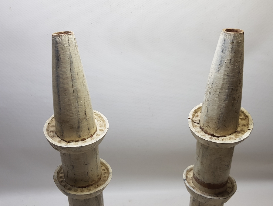 MİNARE FORMUNDA YAPILMIŞ OSMANLI DÖNEMİ TEKKE İŞİ ÇİFT MİHRAP DİREĞİ