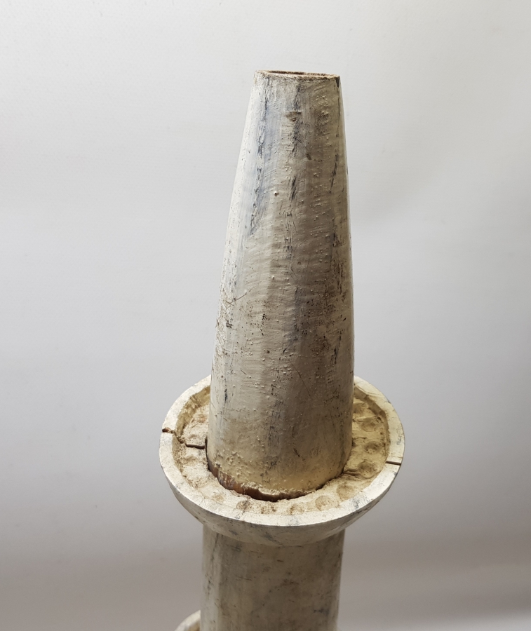 MİNARE FORMUNDA YAPILMIŞ OSMANLI DÖNEMİ TEKKE İŞİ ÇİFT MİHRAP DİREĞİ