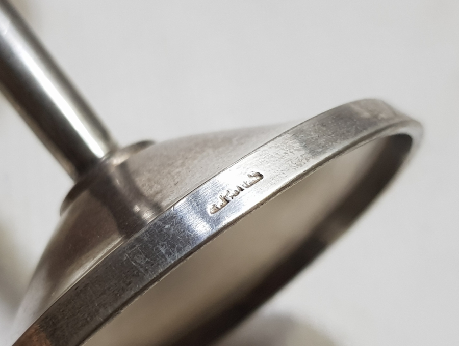 OSMANLI DÖNEMİ GÜMÜŞ KAPLAMA DAMGALI ÇİFT KADEH