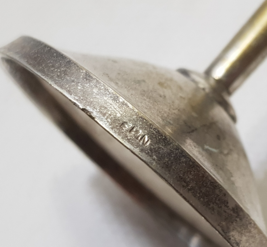 OSMANLI DÖNEMİ GÜMÜŞ KAPLAMA DAMGALI ÇİFT KADEH