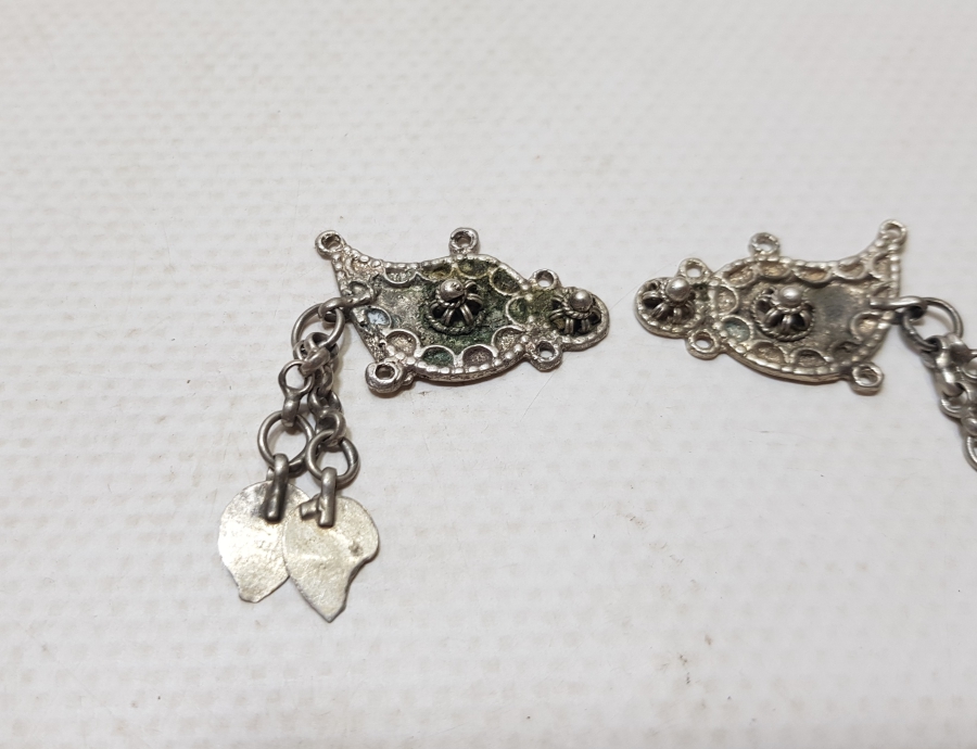 OSMANLI DÖNEMİ GÜHERZE İŞÇİLİKLİ ÇOK NADİR GÜMÜŞ CEPKEN DÜĞMESİ