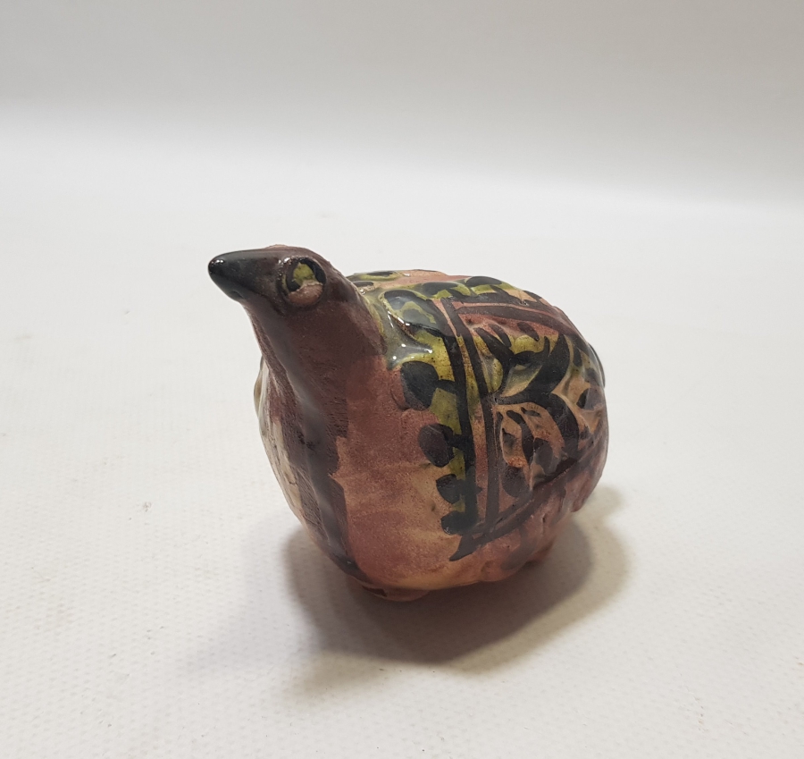 OSMANLI DÖNEMİ NAR FORMUNDA YAPILMIŞ EL BOYAMA ÇOK NADİR KUŞ FİGÜRÜ