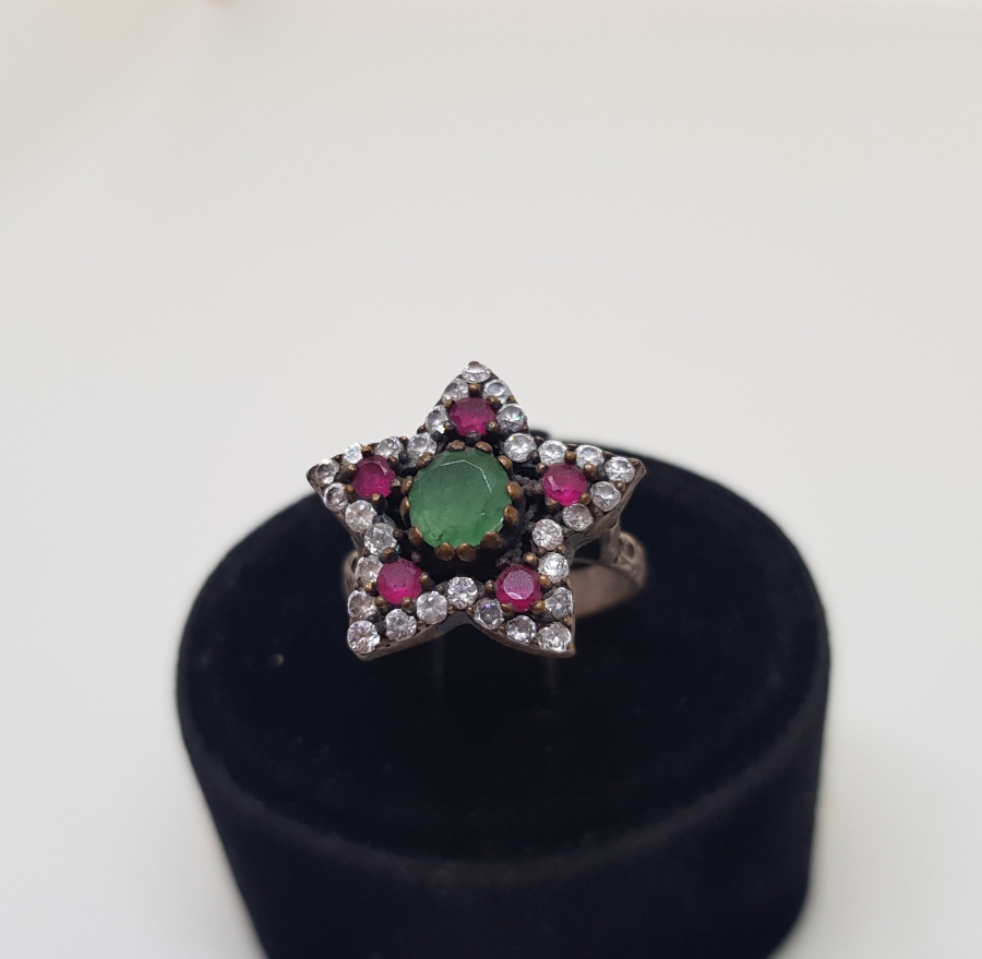 YILDIZ FORMLU HÜRREM GÜMÜŞ YÜZÜK