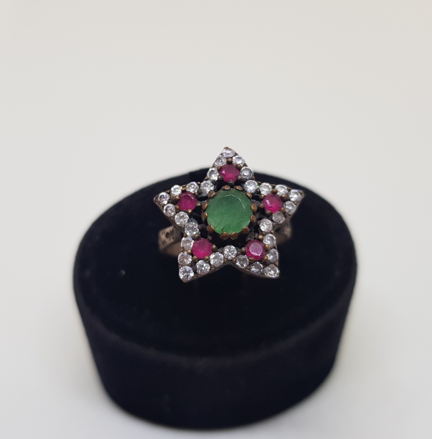 YILDIZ FORMLU HÜRREM GÜMÜŞ YÜZÜK