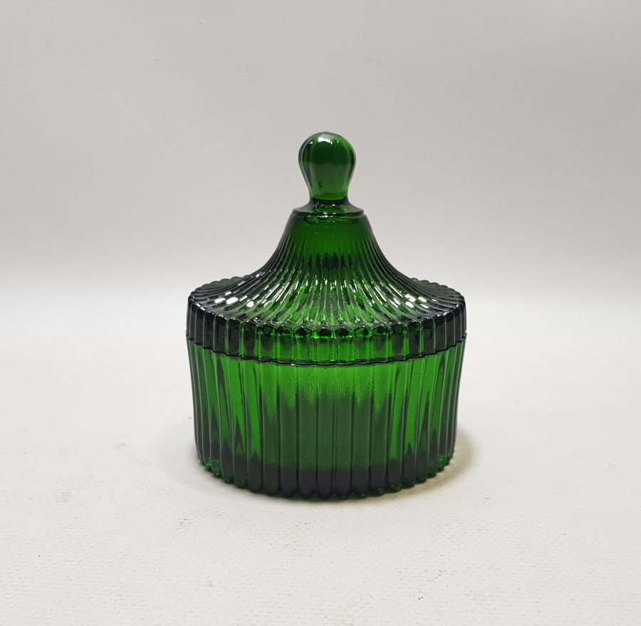 KRİSTAL KESME İŞÇİLİKLİ ŞEMSELİ MODEL OSMANLI DÖNEMİ KAPAKLI MACUNLUK