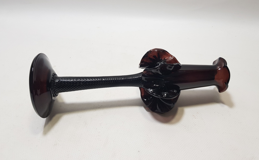 ÜFLEME CAMDAN MAMUL KOPARMA İŞÇİLİKLİ ANTİKA MURANO ŞAMDAN