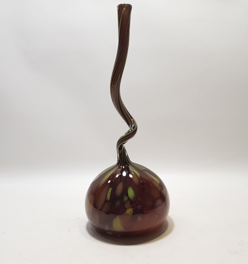 ÜFLEME CAMDAN MAMUL KOPARMA İŞÇİLİKLİ ANTİKA BÜYÜK BOY MURANO KARANFİLLİK