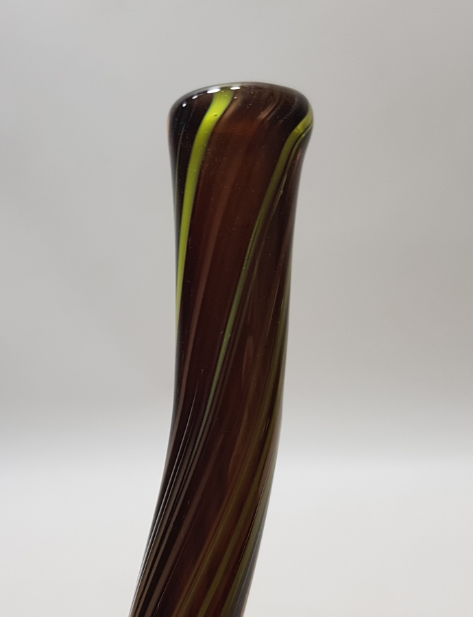 ÜFLEME CAMDAN MAMUL KOPARMA İŞÇİLİKLİ ANTİKA BÜYÜK BOY MURANO KARANFİLLİK