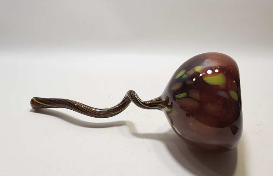 ÜFLEME CAMDAN MAMUL KOPARMA İŞÇİLİKLİ ANTİKA BÜYÜK BOY MURANO KARANFİLLİK