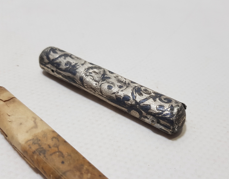 ORİJİNAL SAVATLI GÜMÜŞ KABINDA EL YAZMA HAMAYIL