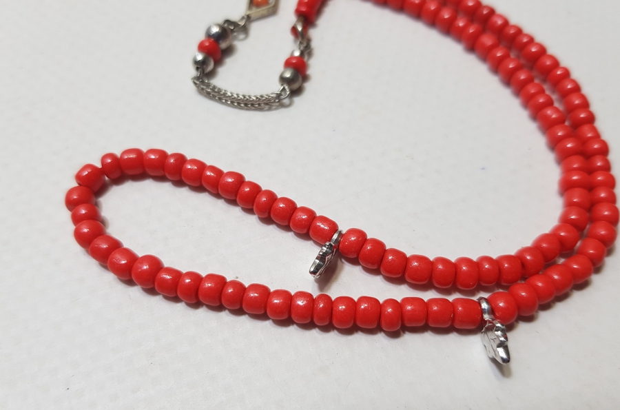 MERCAN TAŞINDAN MAMUL ANTİKA NAMAZ TESPİHİ