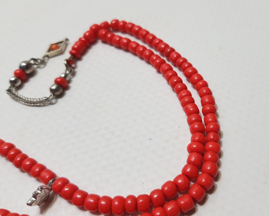 MERCAN TAŞINDAN MAMUL ANTİKA NAMAZ TESPİHİ