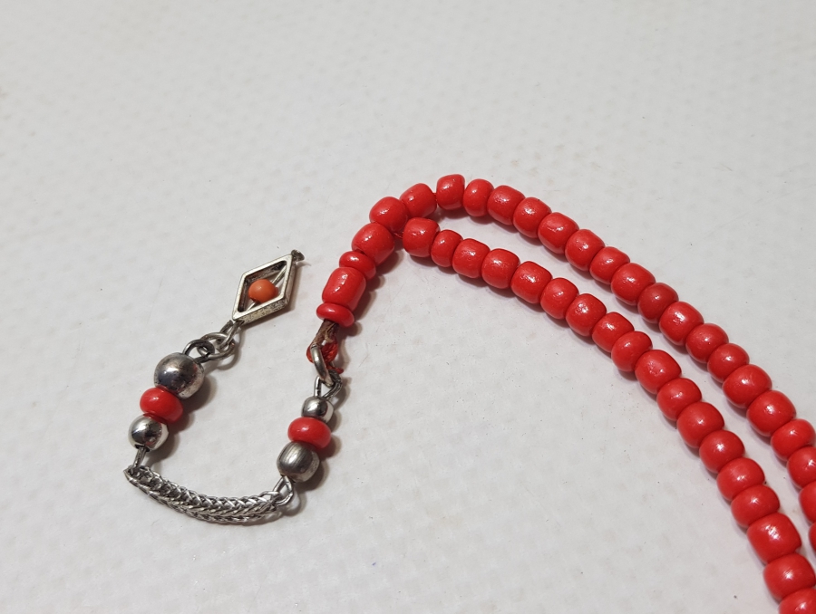 MERCAN TAŞINDAN MAMUL ANTİKA NAMAZ TESPİHİ