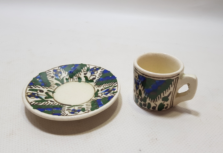 OSMANLI DÖNEMİ KÜTAHYA İŞİ KAHVE FİNCANI