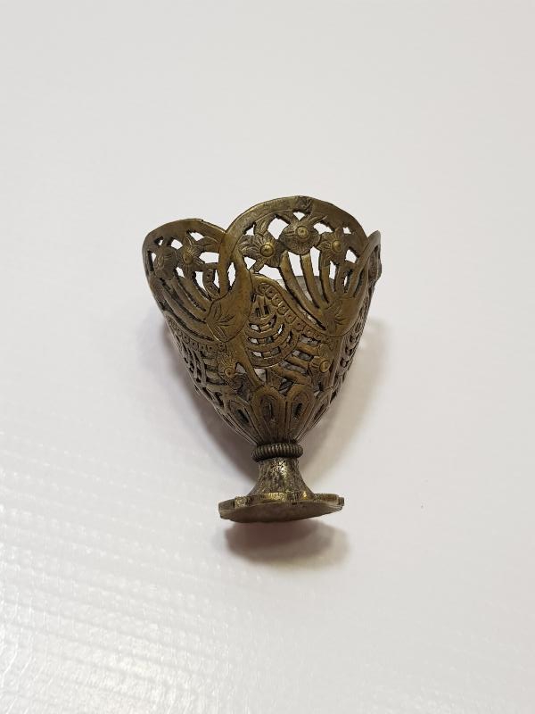 OSMANLI DÖNEMİ SÜLEYMANİYE İŞİ KIL TESTERE İŞÇİLİKLİ KAHVE FİNCANI ZARFI