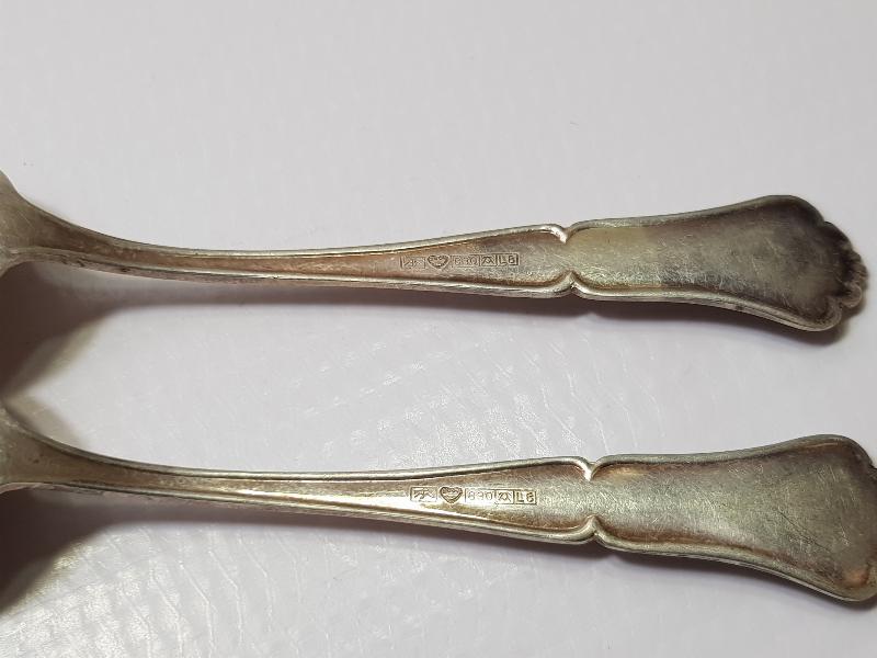 1880'LERDEN BİR ÇİFT GÜMÜŞ ÇAY KAŞIĞI