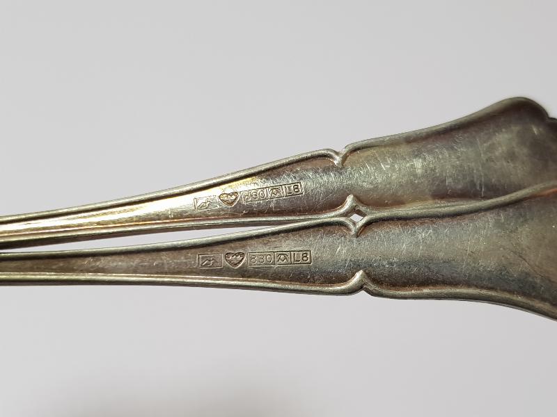 1880'LERDEN BİR ÇİFT GÜMÜŞ ÇAY KAŞIĞI