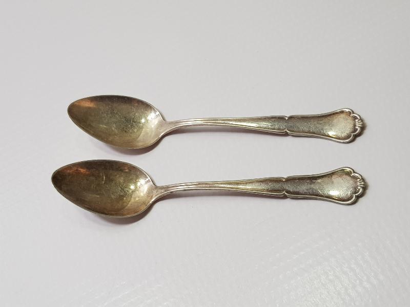 1880'LERDEN BİR ÇİFT GÜMÜŞ ÇAY KAŞIĞI