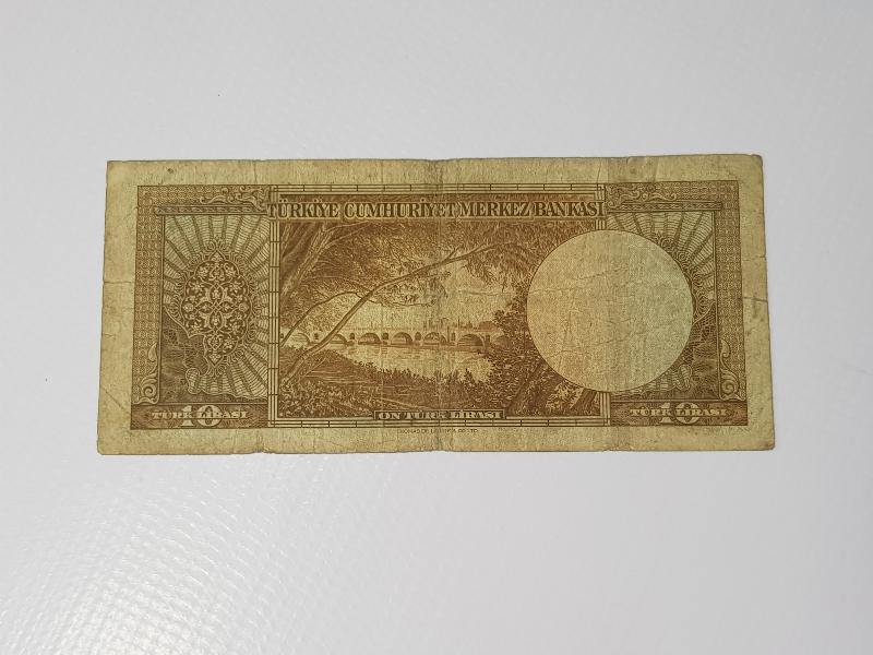 5. EMİSYON 3. TERTİP ÇOK NADİR 10 LİRA KAĞIT PARA