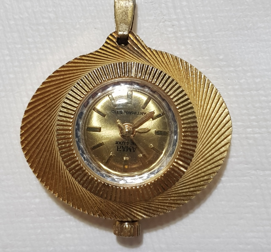 ANTİKA AMAH DE LUXE ALTIN KAPLAMA KOLYE SAAT