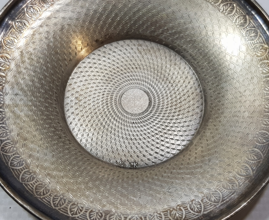 OSMANLI DÖNEMİ AZNAVUR İŞÇİLİKLİ GÜMÜŞ ÇAY TABAĞI