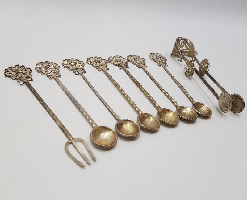 TELKARİ GÜMÜŞ ÇAY KAŞIĞI SETİ