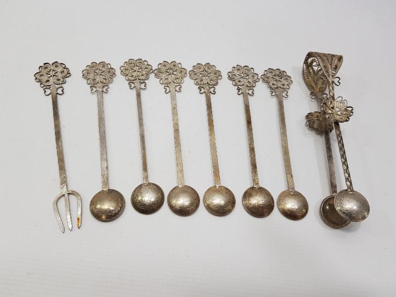 TELKARİ GÜMÜŞ ÇAY KAŞIĞI SETİ