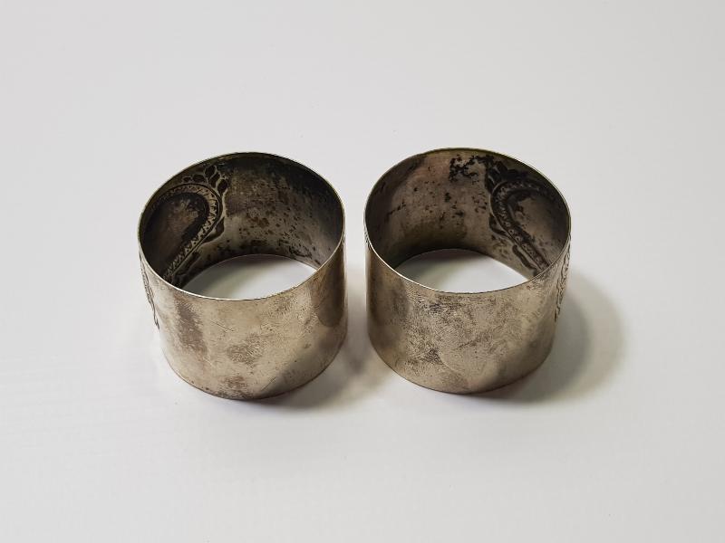 OSMANLI DÖNEMİ BİR ÇİFT GÜMÜŞ PEÇETELİK