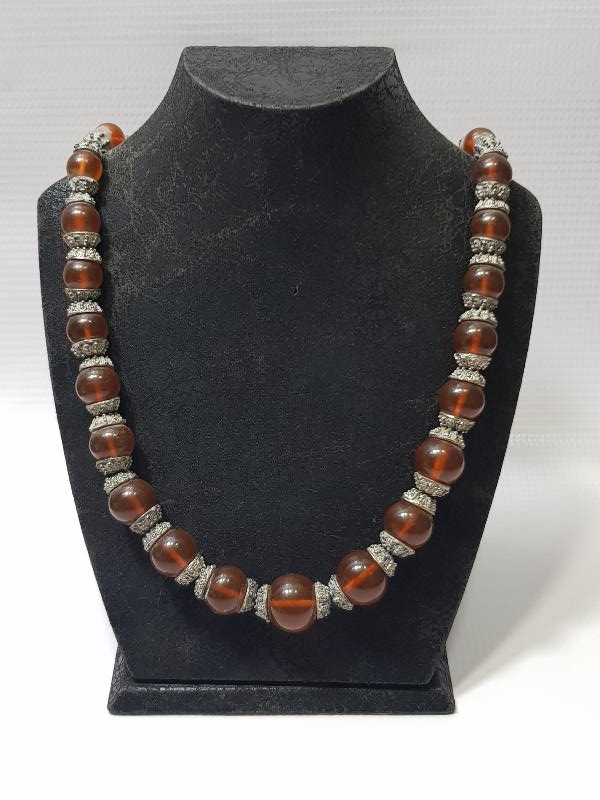 ANTİKA DAMLA KEHRİBAR KOLYE - GERDANLIK