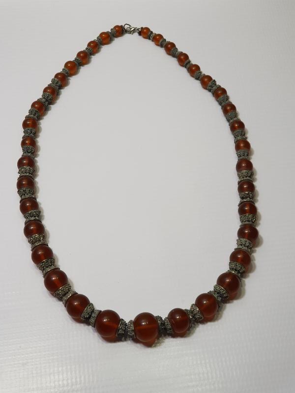 ANTİKA DAMLA KEHRİBAR KOLYE - GERDANLIK