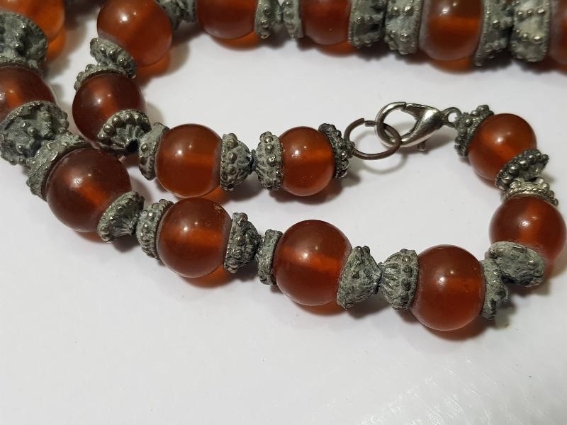 ANTİKA DAMLA KEHRİBAR KOLYE - GERDANLIK