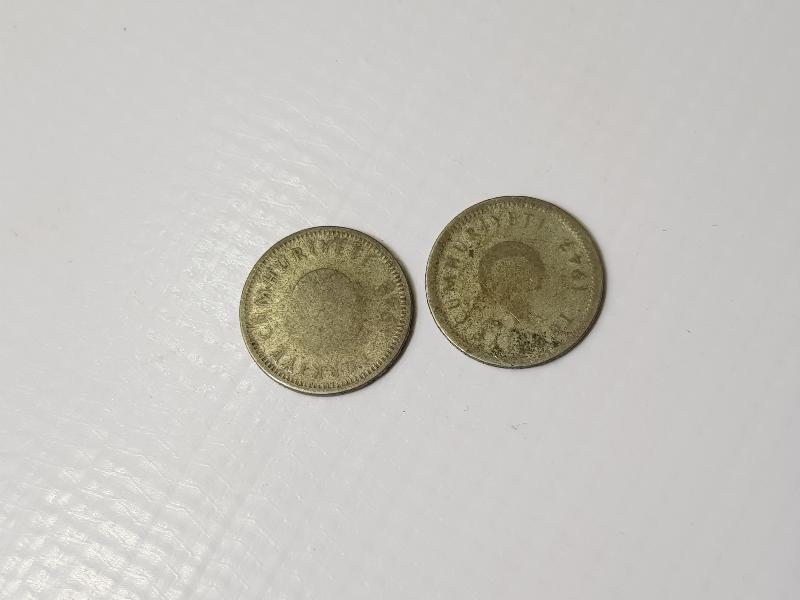 1947-1948 2 ADET GÜMÜŞ 50 KURUŞ