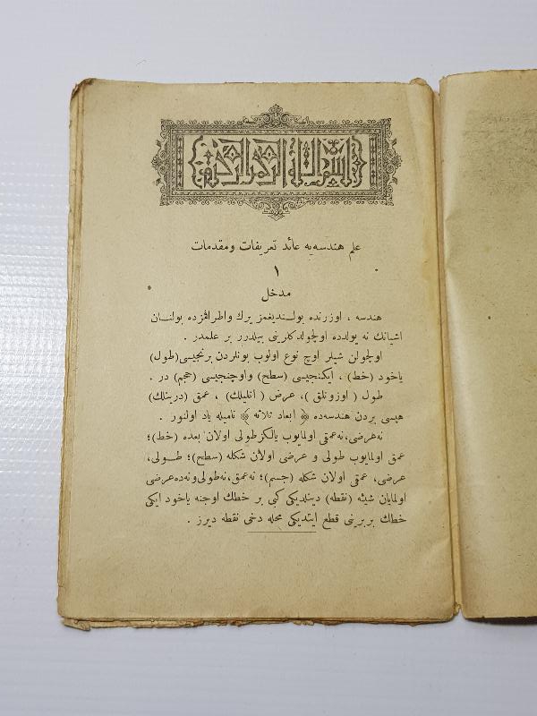 OSMANLICA MATEMATİK KİTABI