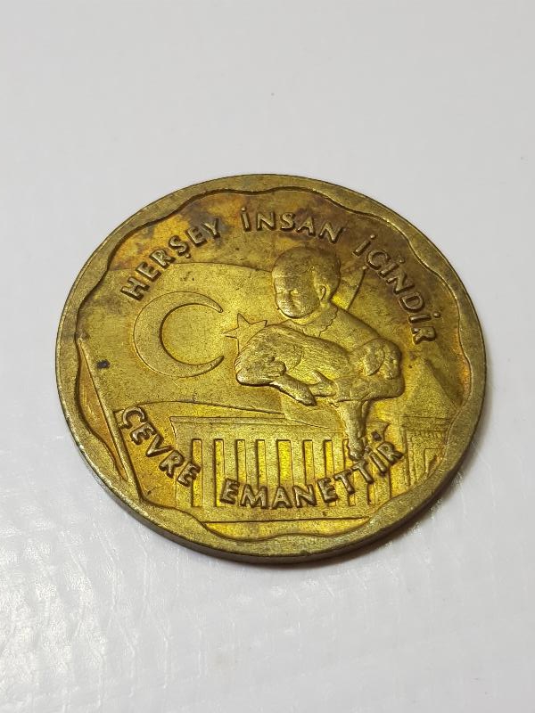 1990 HER ŞEY İNSAN İÇİNDİR, İNSANI SEV ÇEVRENİ KORU MADALYON