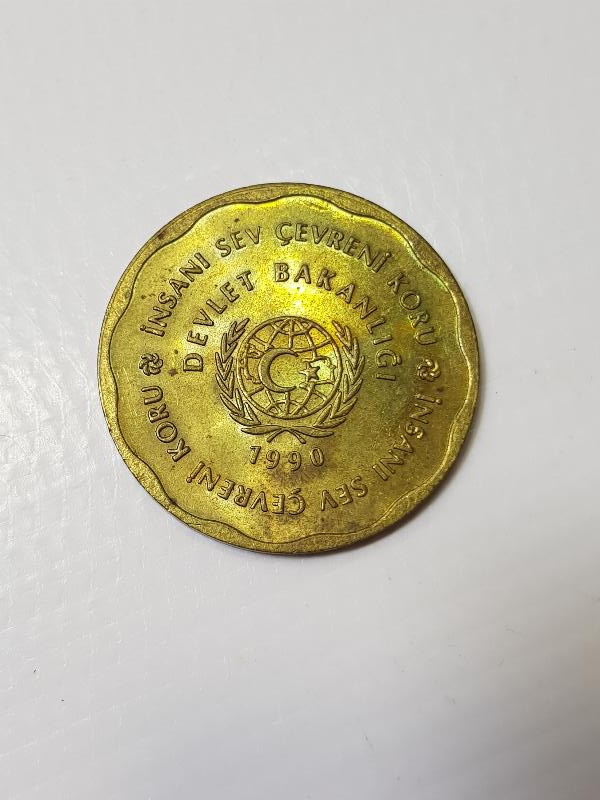 1990 HER ŞEY İNSAN İÇİNDİR, İNSANI SEV ÇEVRENİ KORU MADALYON