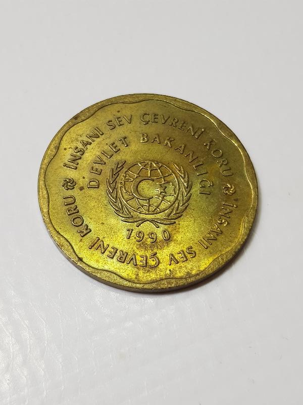 1990 HER ŞEY İNSAN İÇİNDİR, İNSANI SEV ÇEVRENİ KORU MADALYON