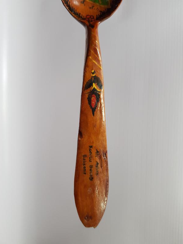 KÖK BOYALI YAVUZ SULTAN SELİM HAN RESİMLİ AHŞAP KAŞIK