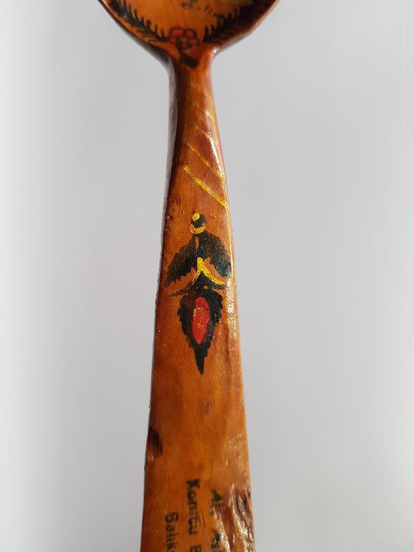 KÖK BOYALI YAVUZ SULTAN SELİM HAN RESİMLİ AHŞAP KAŞIK