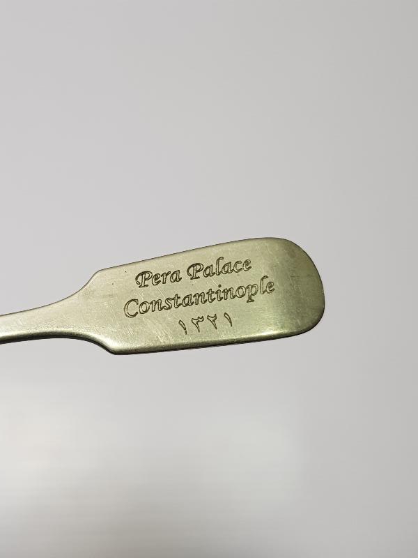 OSMANLI DÖNEMİ PERA PALACE CONSTANTİNOPLE 1321 YAZILI KAŞIK