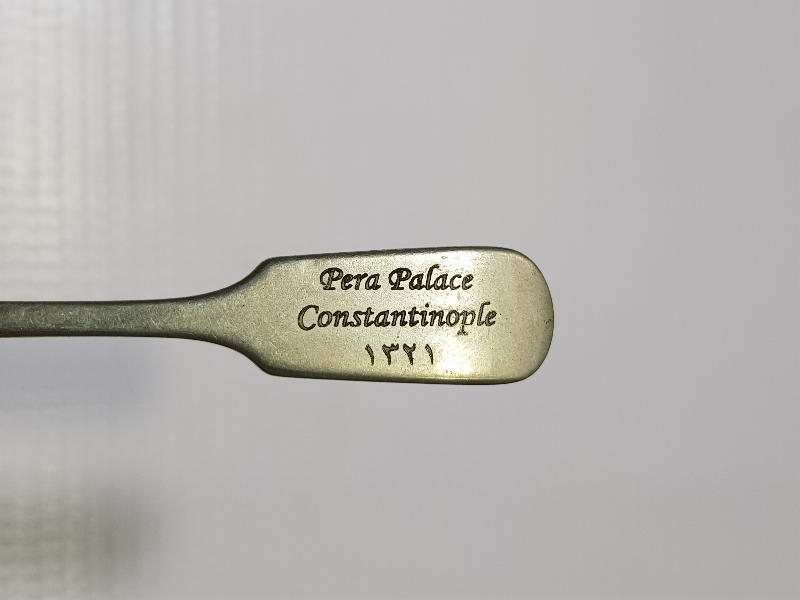OSMANLI DÖNEMİ PERA PALACE CONSTANTİNOPLE 1321 YAZILI KAŞIK