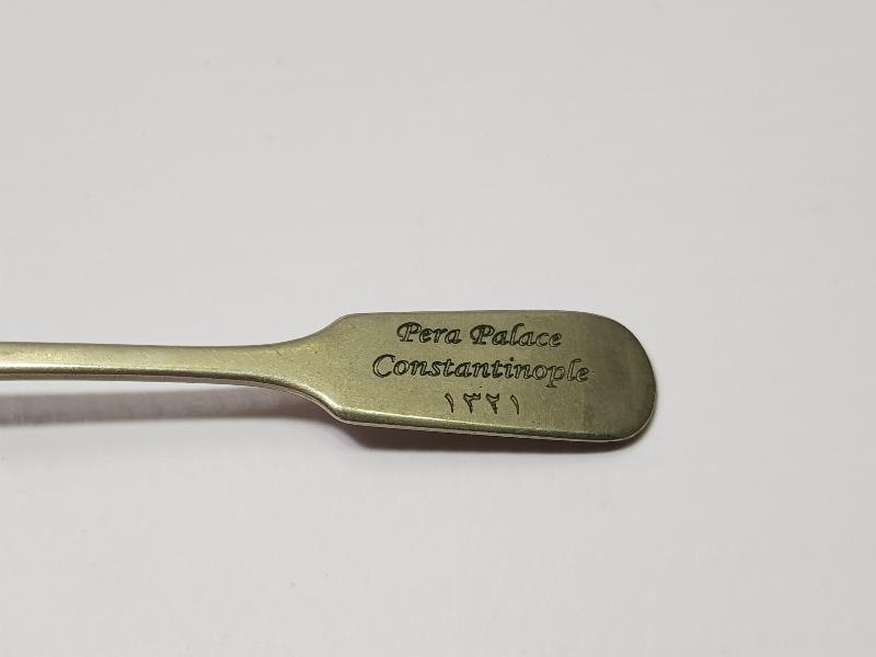 OSMANLI DÖNEMİ PERA PALACE CONSTANTİNOPLE 1321 YAZILI KAŞIK