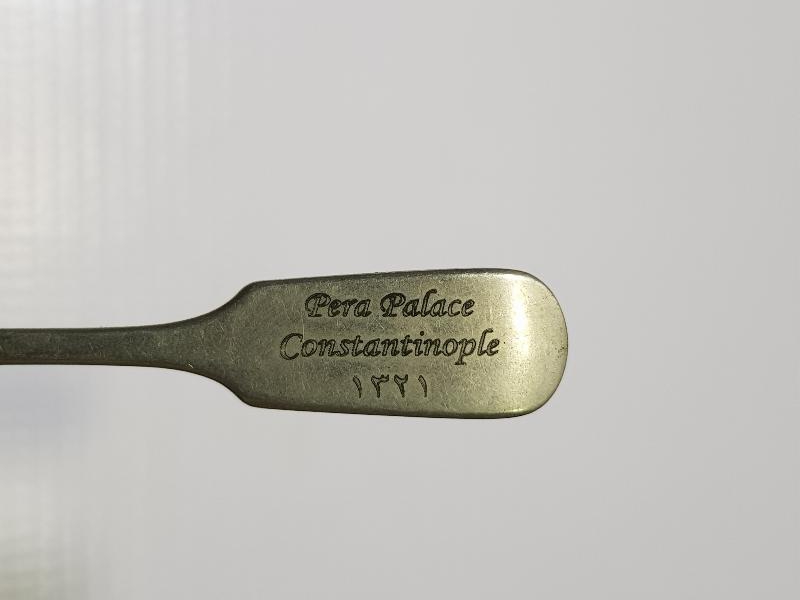 OSMANLI DÖNEMİ PERA PALACE CONSTANTİNOPLE 1321 YAZILI KAŞIK