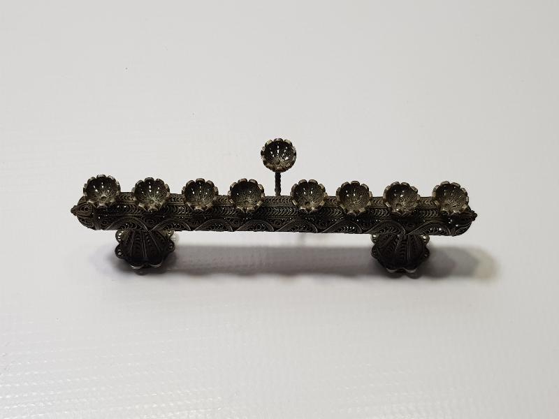 ANTİKA TELKARİ GÜMÜŞ YAHUDİ ŞAMDANI