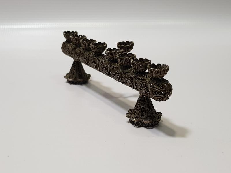 ANTİKA TELKARİ GÜMÜŞ YAHUDİ ŞAMDANI