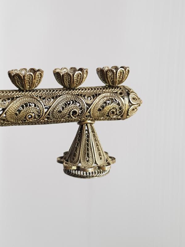 ANTİKA TELKARİ GÜMÜŞ YAHUDİ ŞAMDANI